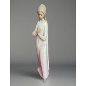Rare NAO by Lladro Praying Girl Bisque Porcelain Figurine 8.5” Tall Lovely!